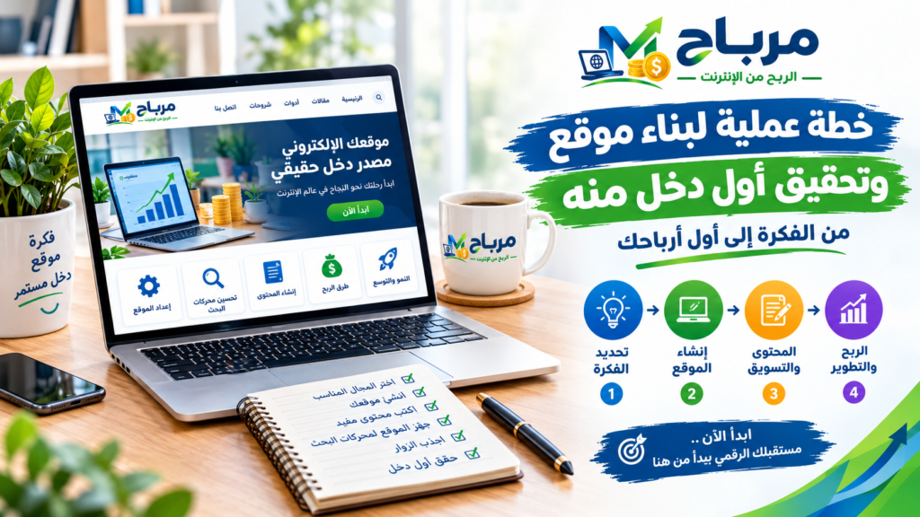 خطة عملية لبناء موقع وتحقيق أول دخل منه
