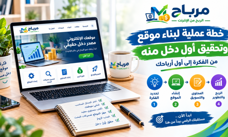 خطة عملية لبناء موقع وتحقيق أول دخل منه