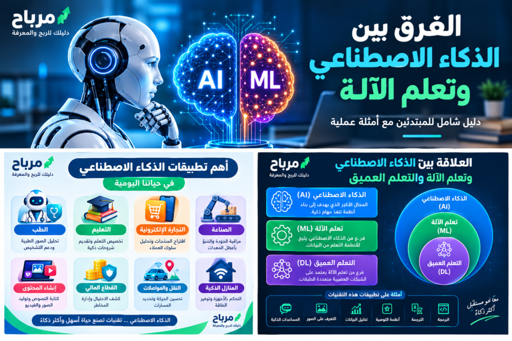 الفرق بين الذكاء الاصطناعي وتعلم الآلة