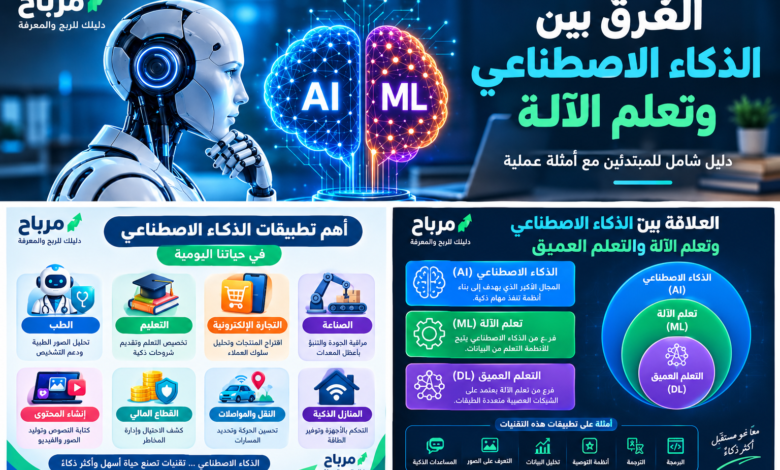 الفرق بين الذكاء الاصطناعي وتعلم الآلة